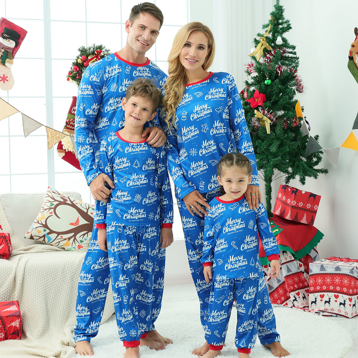 Parent-Child Pajamas Christmas Set Long Sleeve