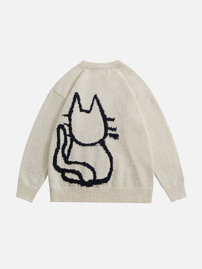 Aelfric Eden Hand Drawn Cat Sweater